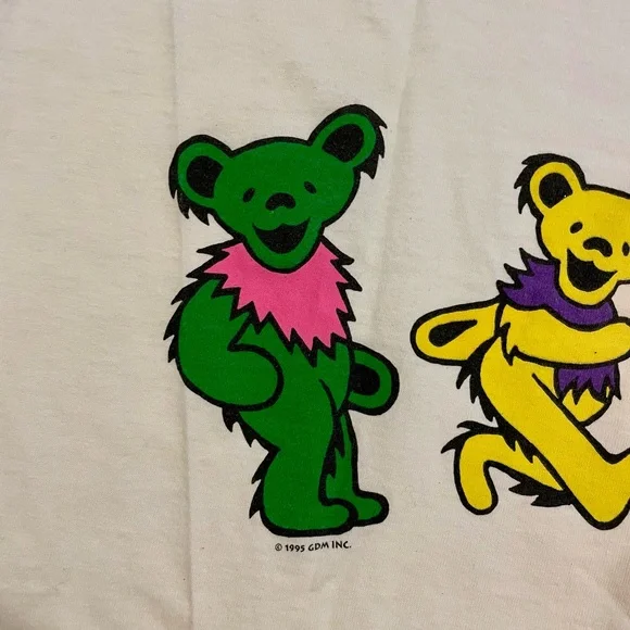 Vintage Liquid Blue Grateful Dead 1995 Spiral Dancing Bears  display picture 3